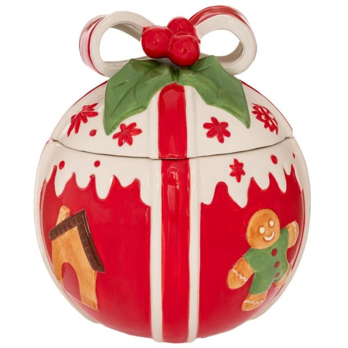 PALLA DI NATALE PORTABISCOTTI 19X23CM